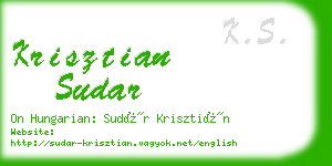 krisztian sudar business card